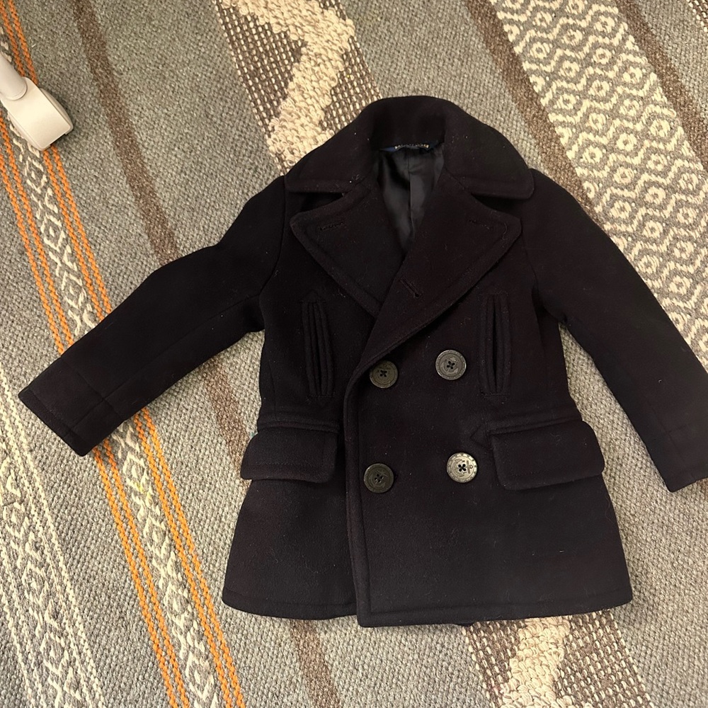 Polo by Ralph Lauren Boys Black Pea Coat